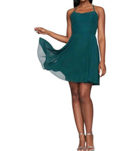 Faviana - Halter Neck A-line Mini Dress