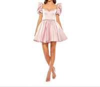 Mac Duggal - Women's Puff Sleeve Sweetheart Neck Dress