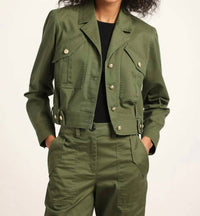Derek Lam 10 Crosby - Celinora Cotton Drill Cropped Jacket