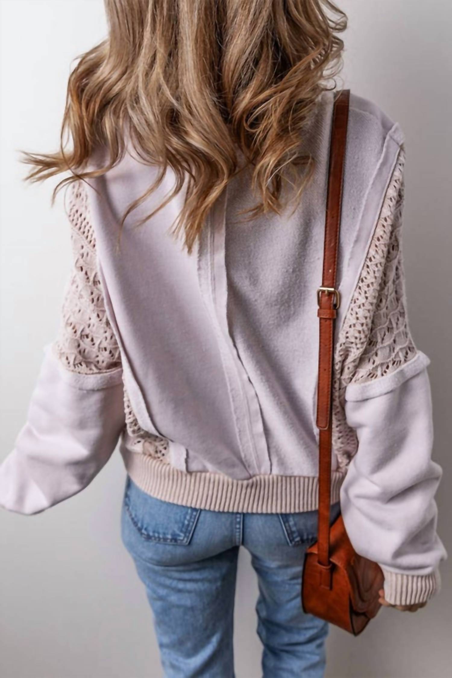 Little Daisy Closet - Solid Cut-out Pullover Sweatshirt