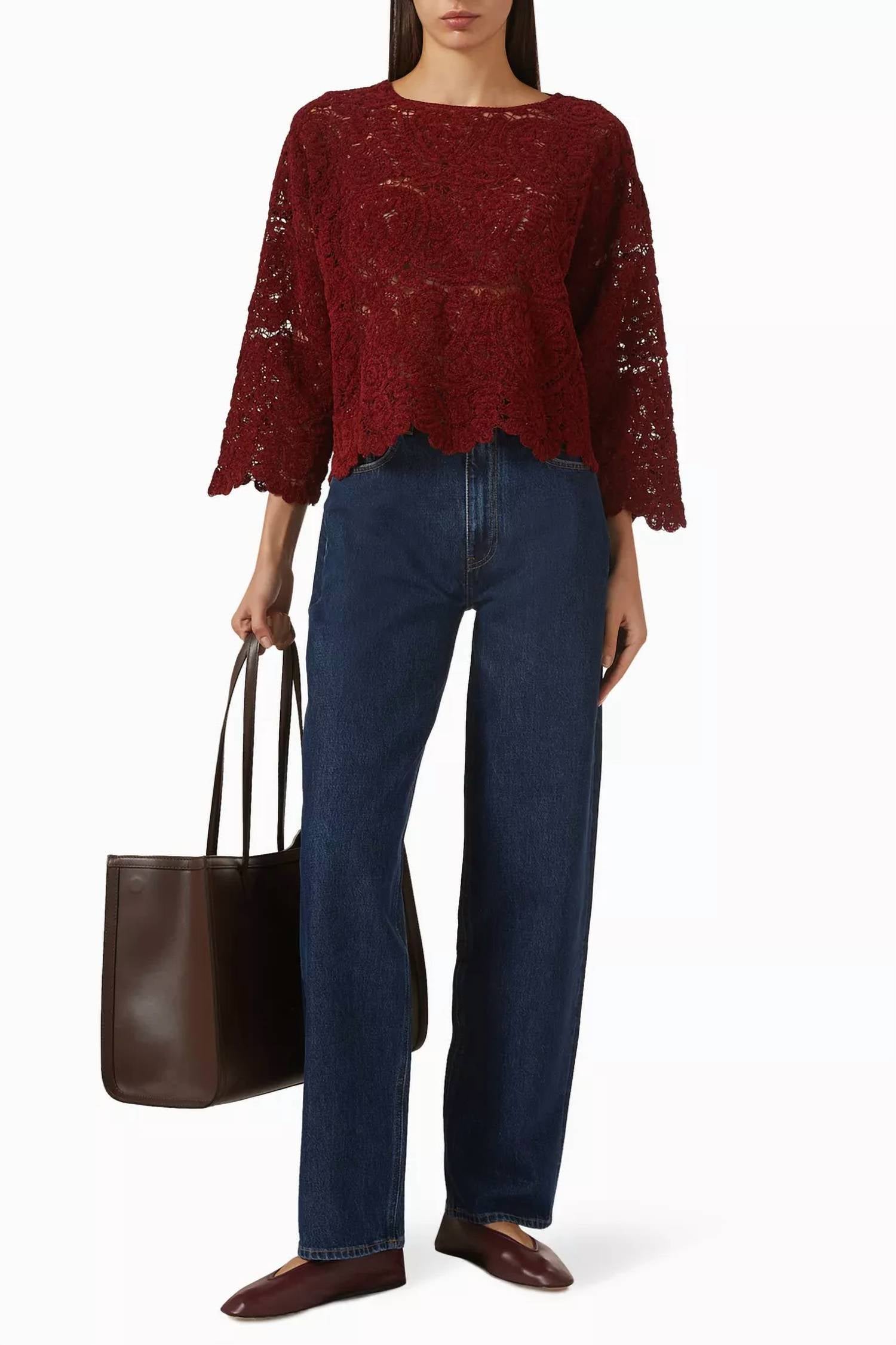 Loulou De Saison - Arold Round Neck Boxy Sweater