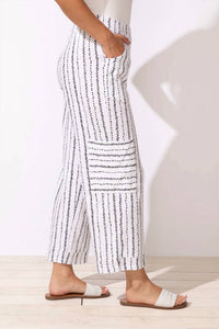 Escape - Driftwood Stripe J Pocket Flood Pant - Plus