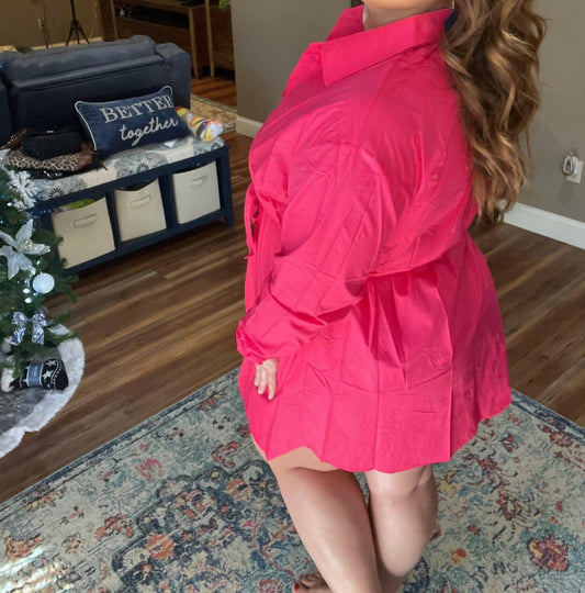 Andree By Unit - Tie Front Shirt Dress