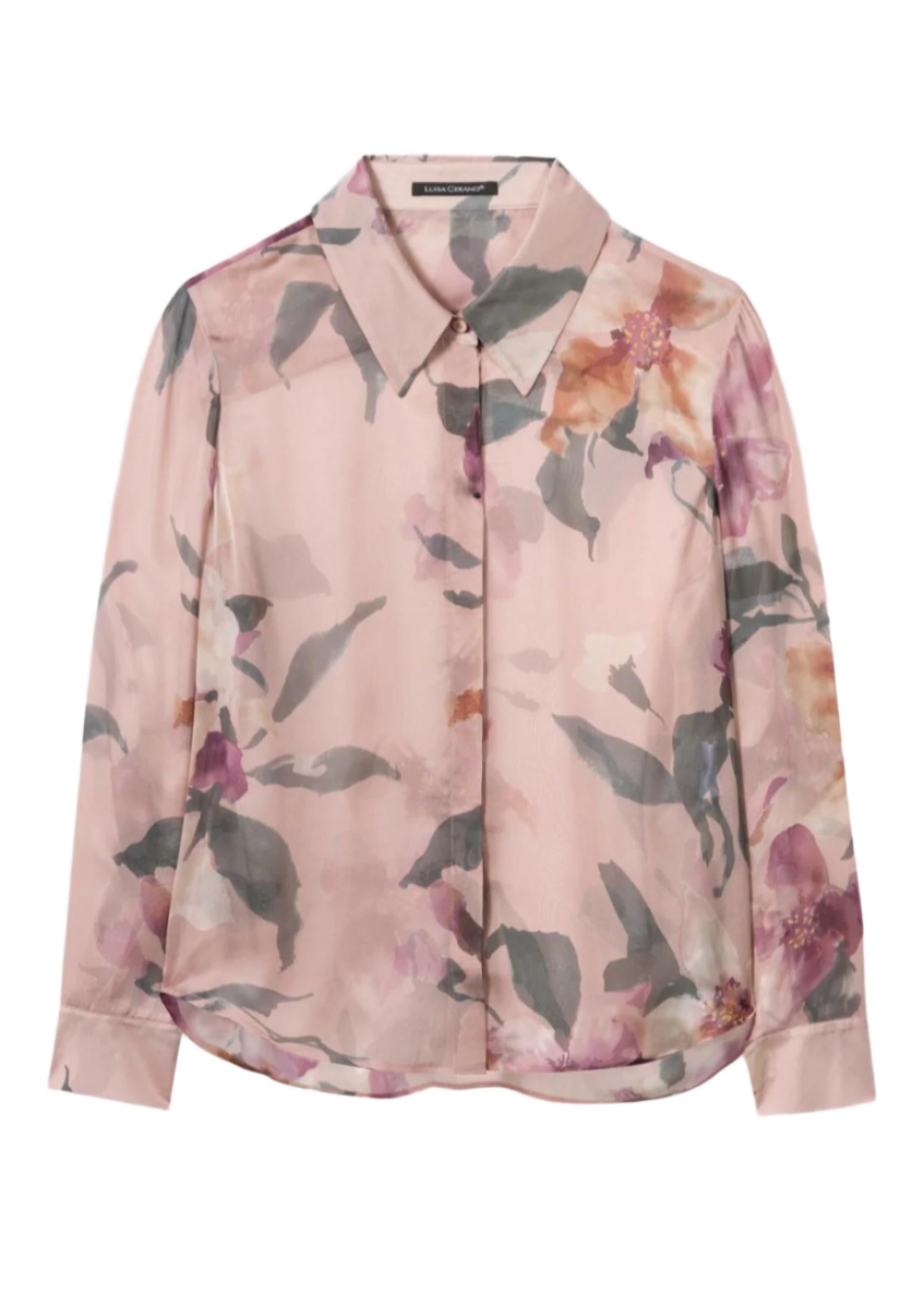 Luisa Cerano - Flower Print Silk Blouse