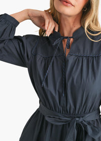&merci Celine Midi Dress in navy - women's dress - alternate view