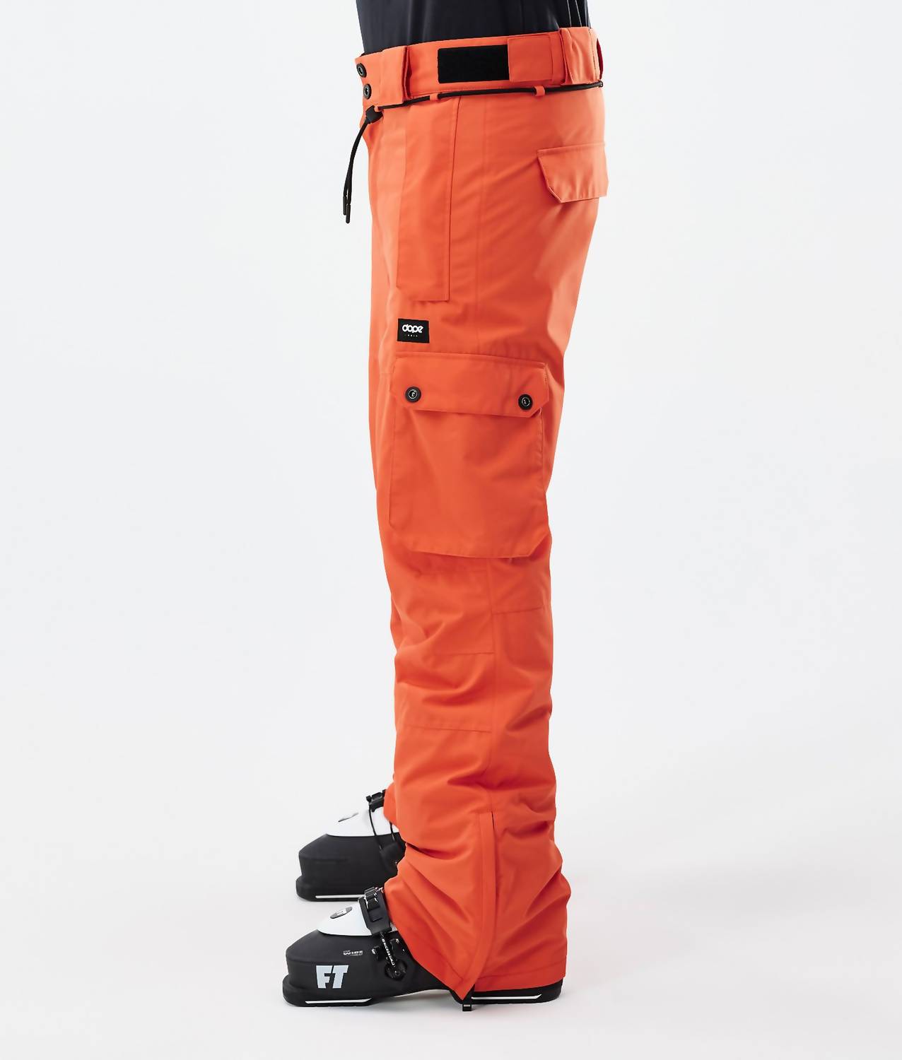 Dope Iconic Ski Pants in orange - men's pants - detail view