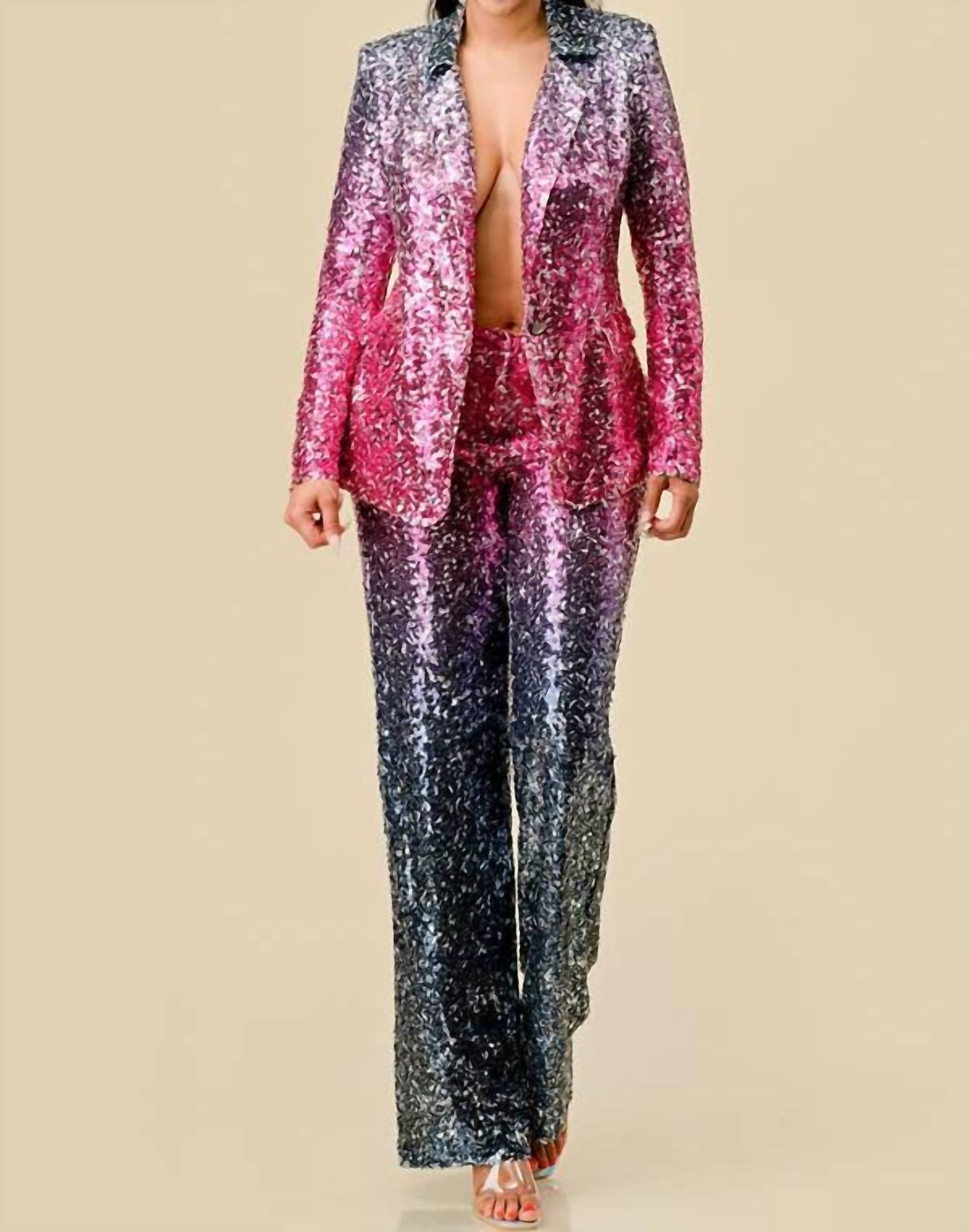The Sang - Sequin Ombre Blazer
