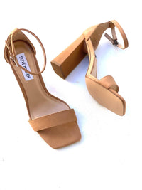 STEVE MADDEN Women's Tiaa Dress Heel in camel nubuck - women's heels
