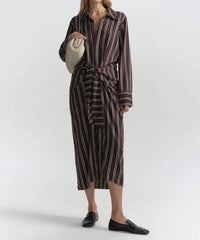 A.L.C. - Mila Striped Midi Shirtdress