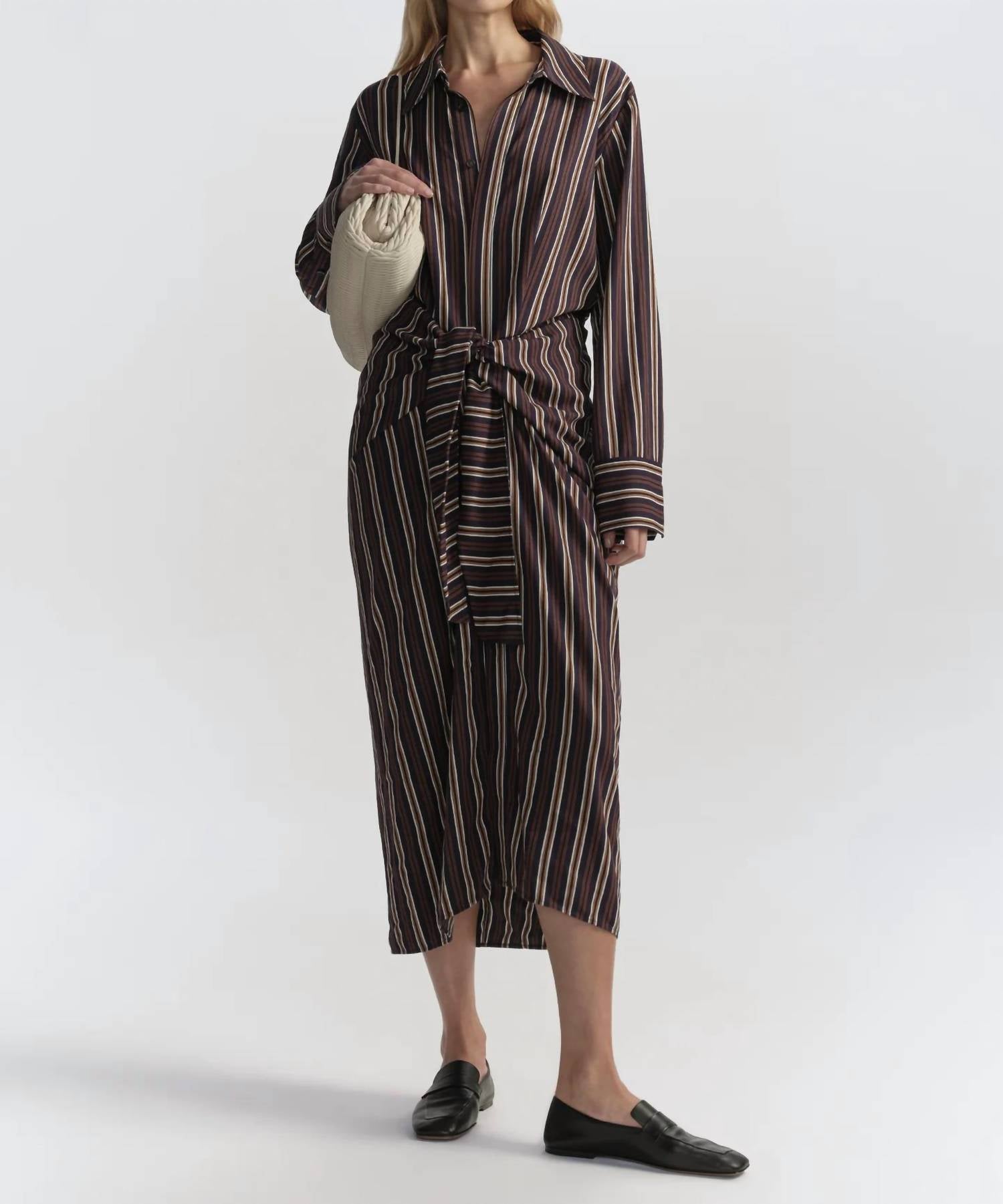 A.L.C. - Mila Striped Midi Shirtdress