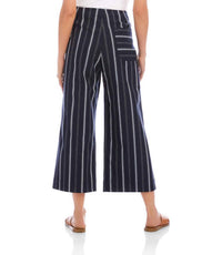 Karen Kane - Stripe Cropped Wide-leg Pants