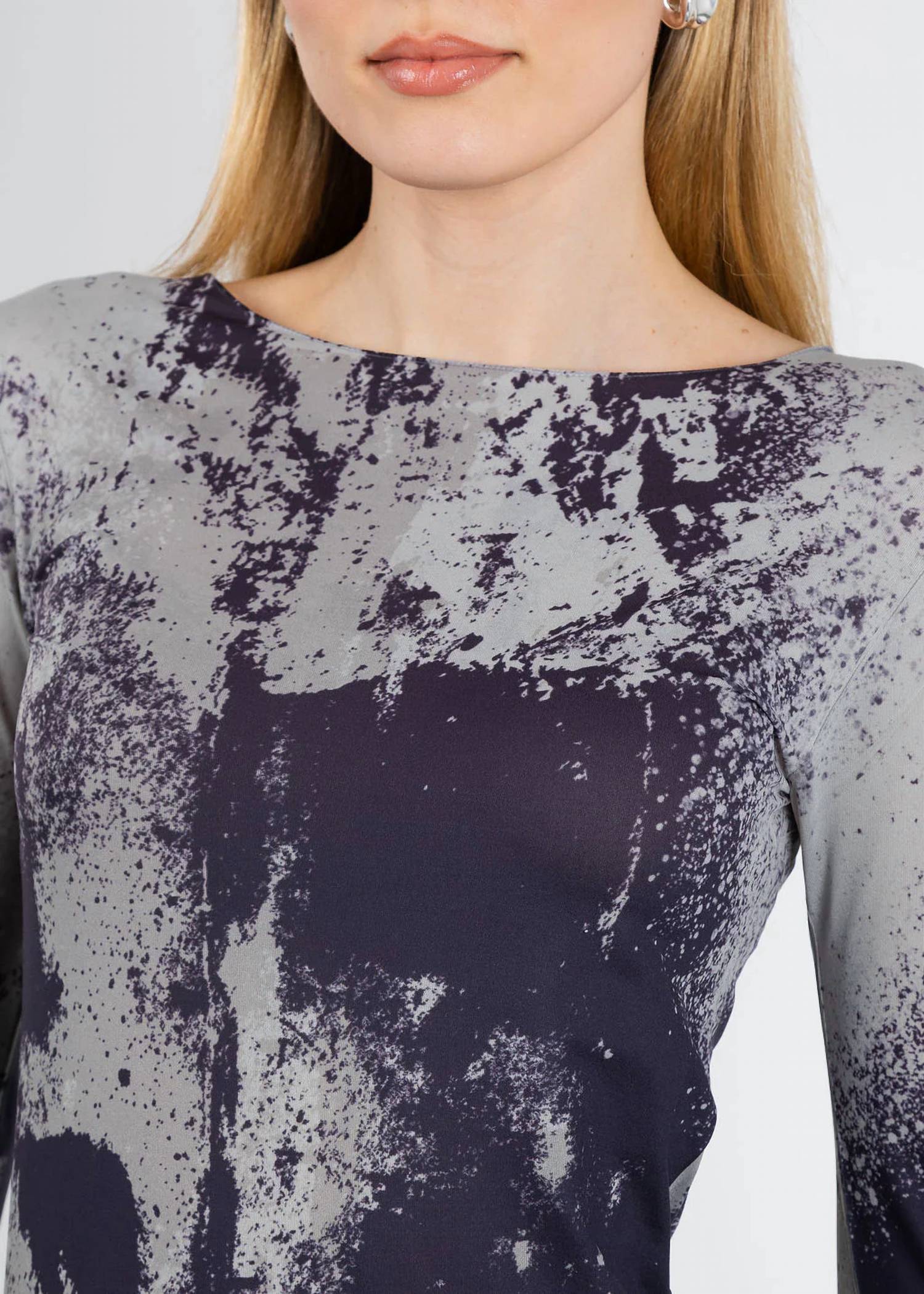 Amb Designs - Stormy Raw Edge Second Skin Top