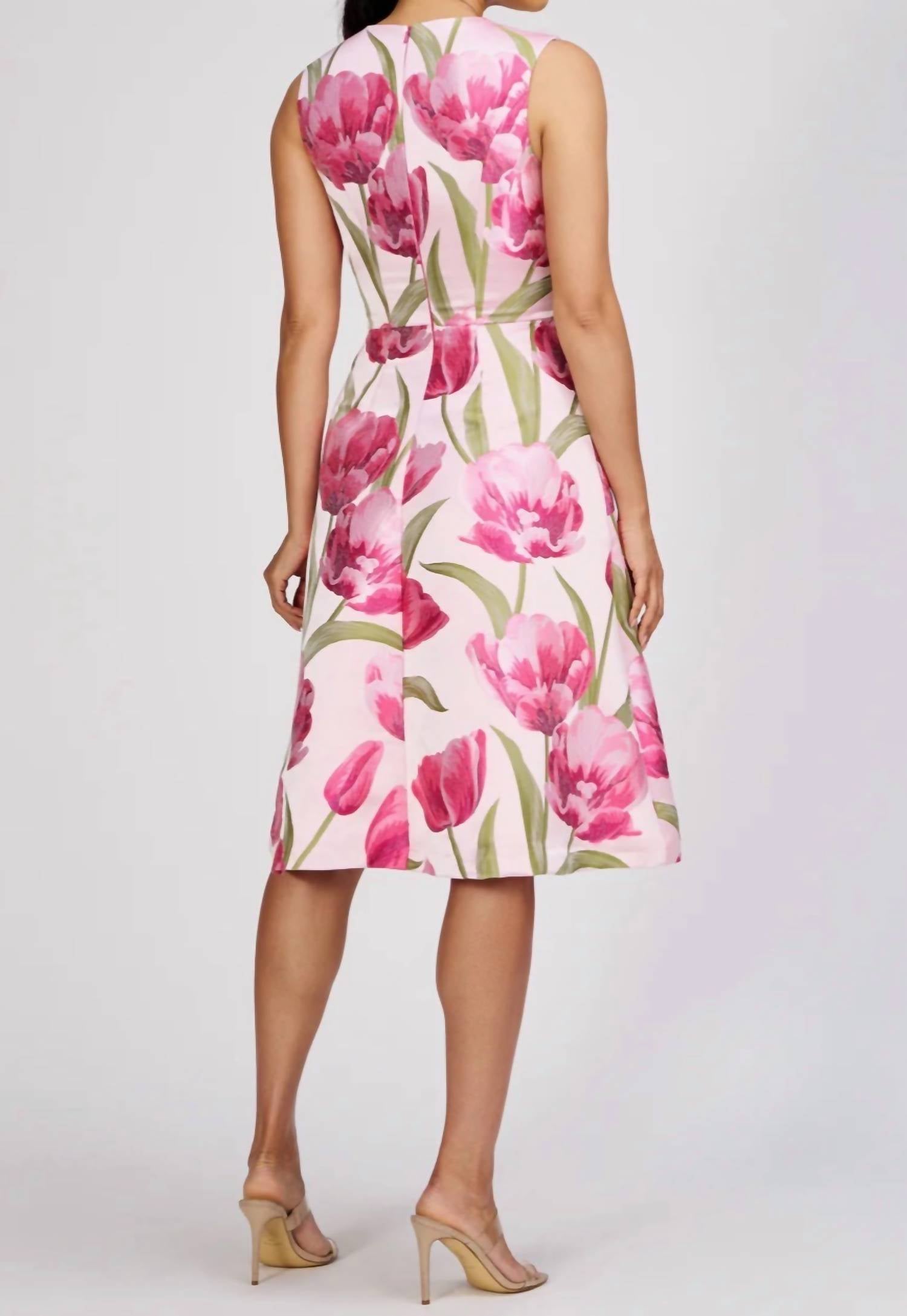 Kay Unger Farryn Dress in pink - women's dress - detail view