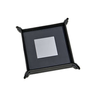 Creative Gifts International Leatherette 5 Piece Coaster Set in black - item - detail view