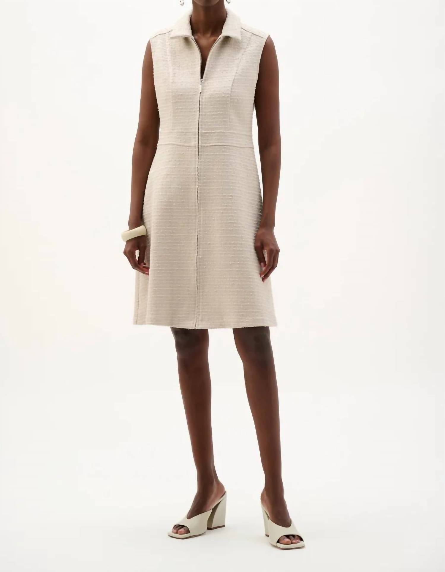 Joseph Ribkoff Boucle Aline Dress in moonstone - women's dress