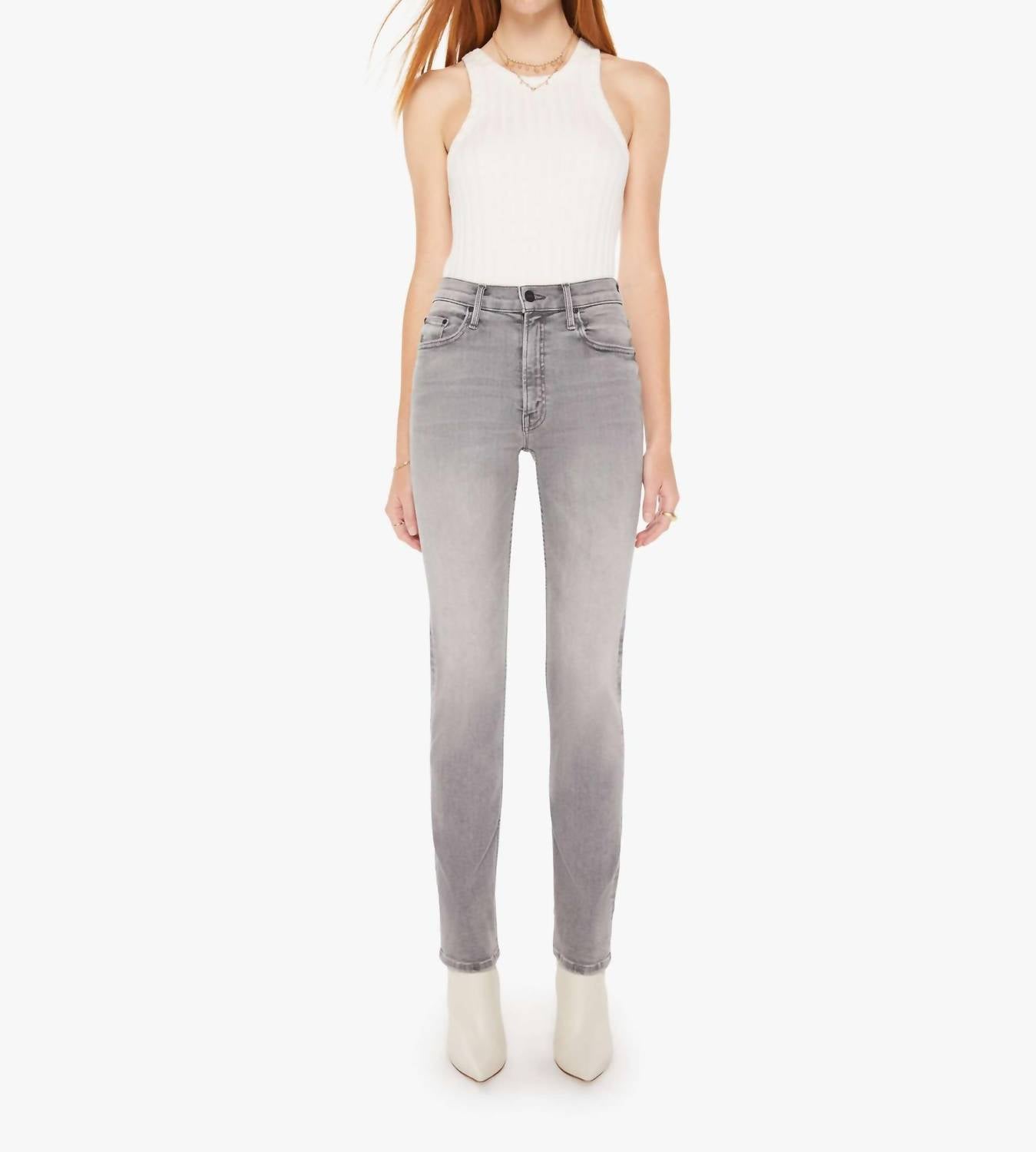 Mother THE MID RISE RIDER SKIMP JEAN in barely there - women's jeans