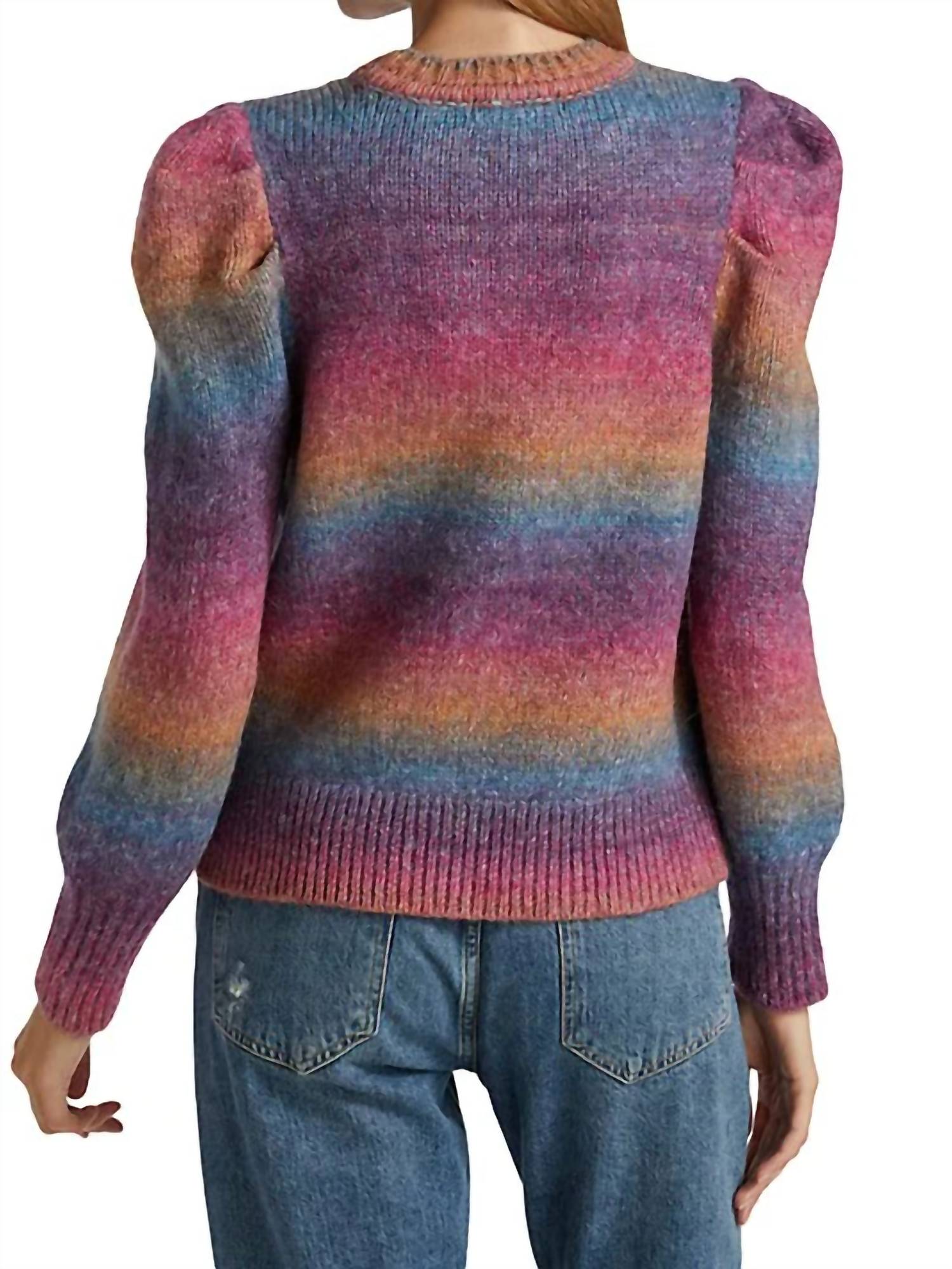 Design History - Rainbow Puffed Sleeve Sweater