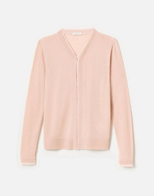 Lafayette 148 - Women's Fine Gauge Cashmere & Silk Chiffon Trim Cardigan