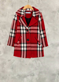 Abel & Lula - Long Sleeve Plaid Coat
