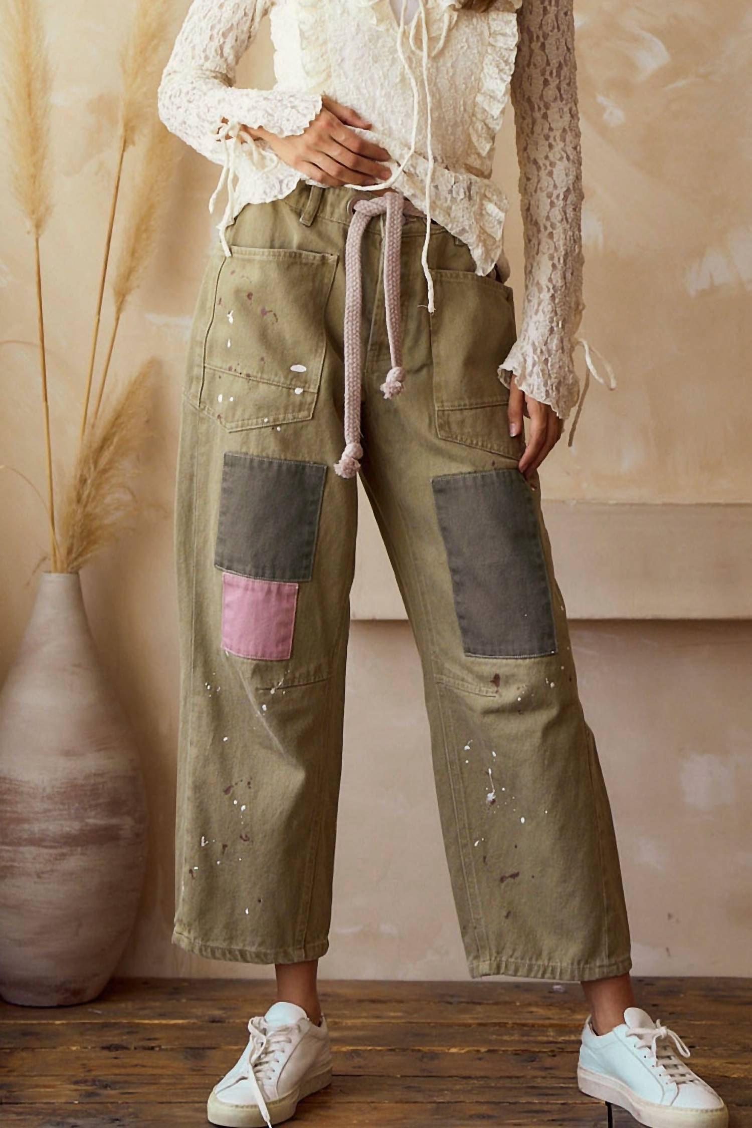 Lovlov - Washed Vintage Painted Rope Jeans