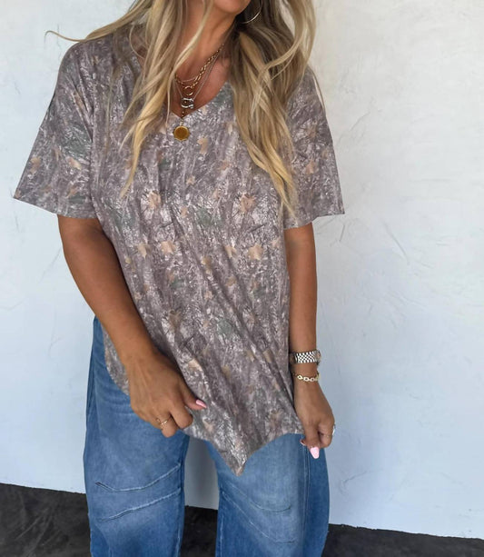 Blakeley - Joey V Neck Washed Cotton Boyfriend Tee