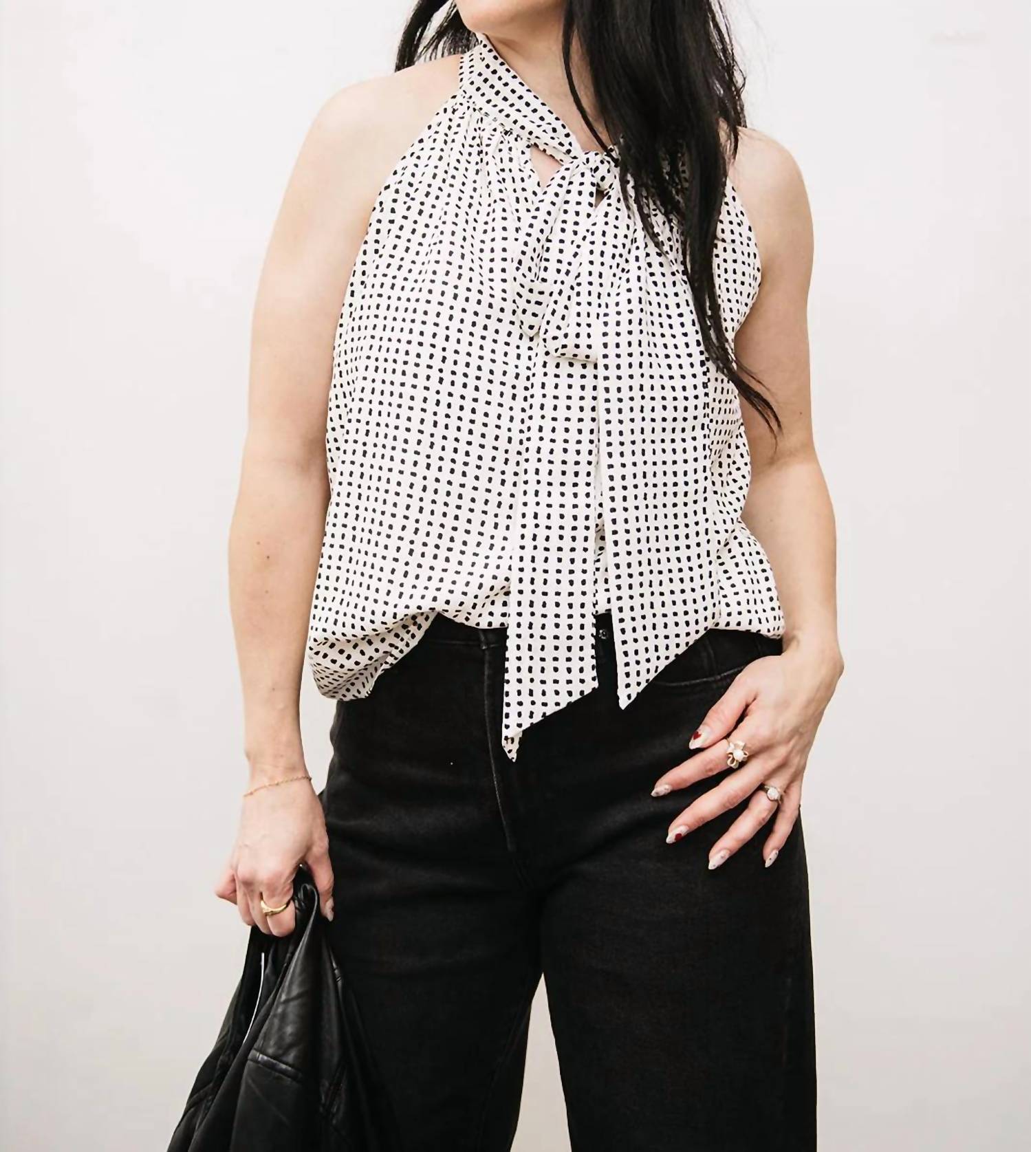 Reset By Jane - TIE NECK SLEEVELESS TOP