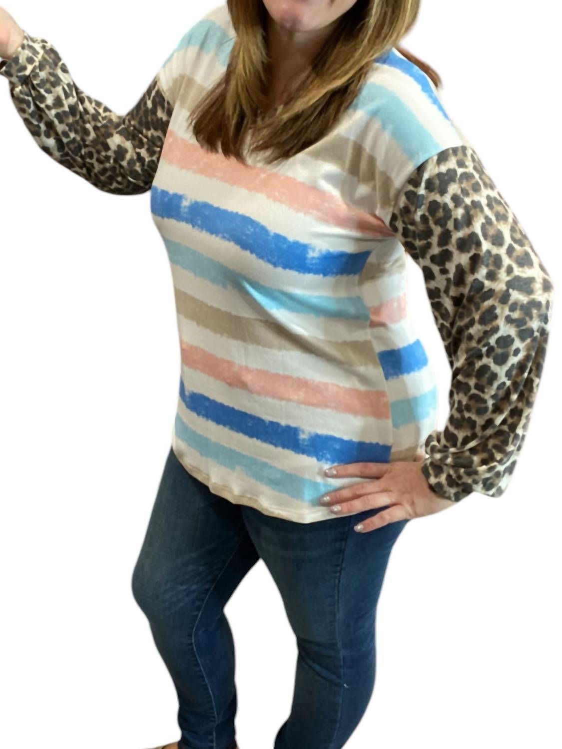 Honeyme - Animal Stripes Dream Top
