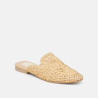 Dolce Vita Women's Diya Mules in light raffia - women's shoe - alternate view