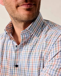 JOHNNIE-O Vanderwall Natural Performance Shirt in white - men's shirt - detail view