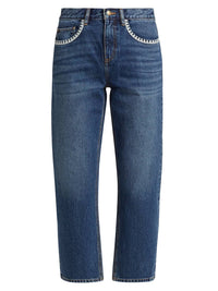Ramy Brook - Crochet Trim Straight Leg Jeans
