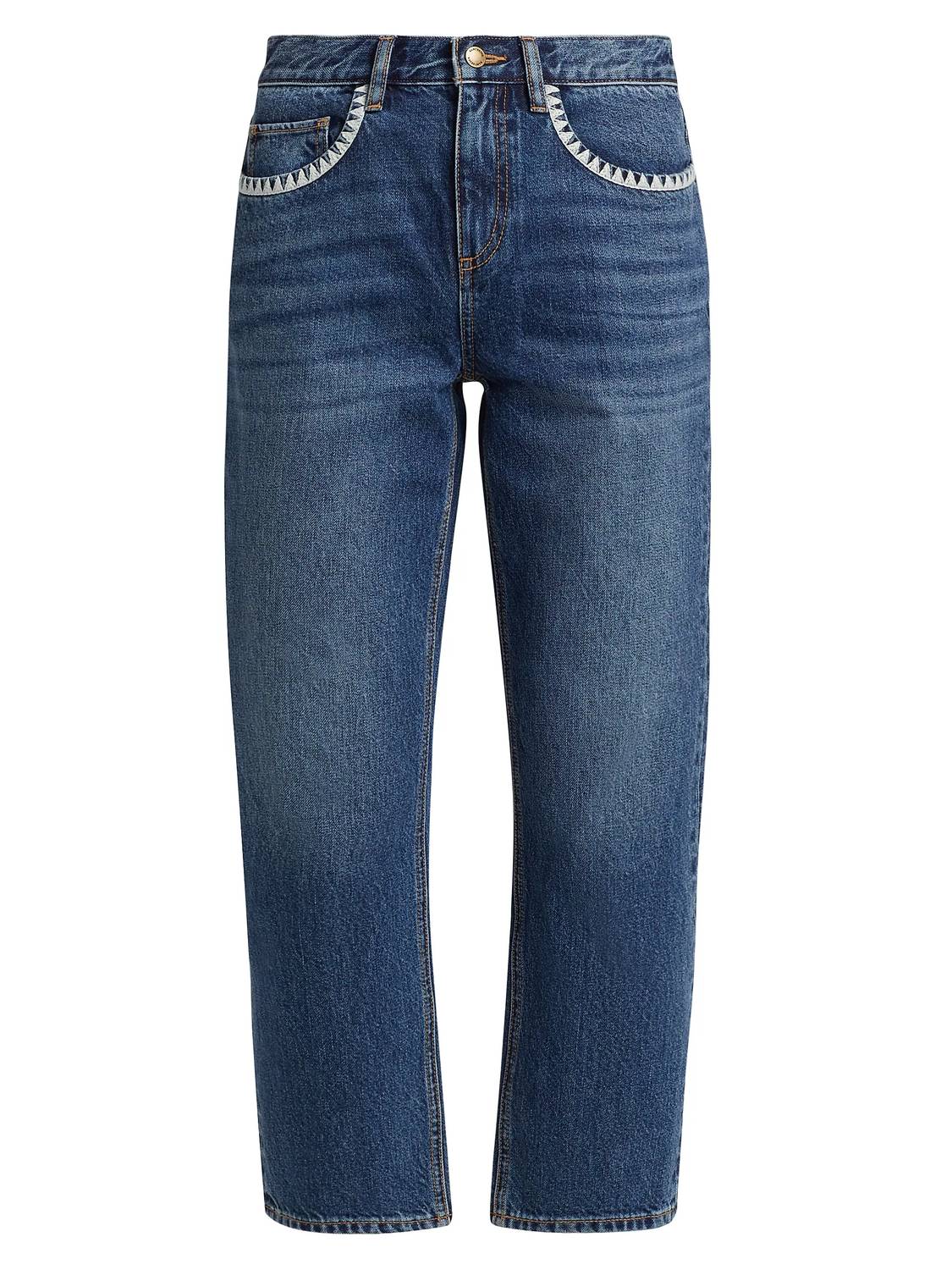 Ramy Brook - Crochet Trim Straight Leg Jeans