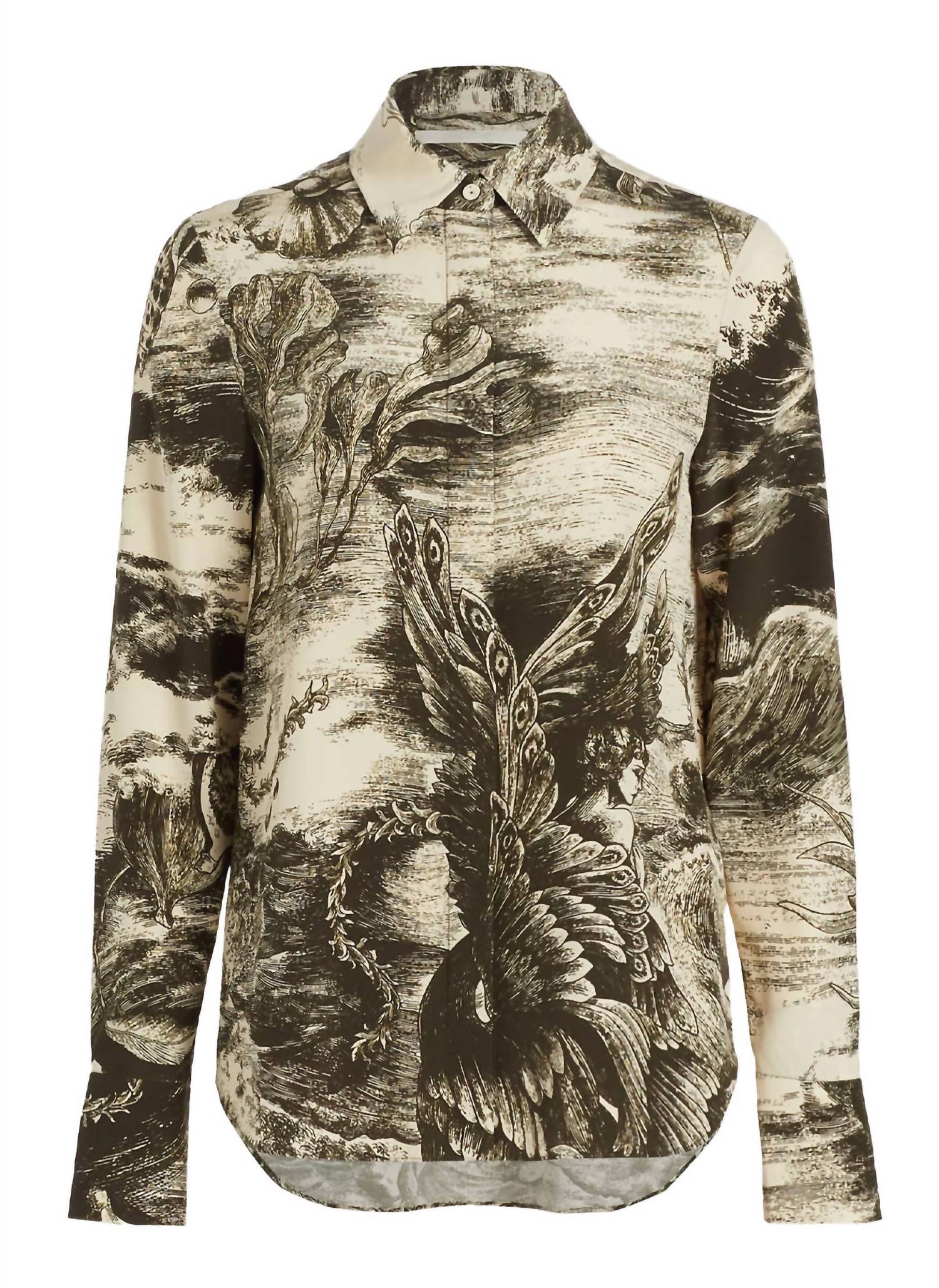 Jason Wu - Oceanscape Slim Button Down Top