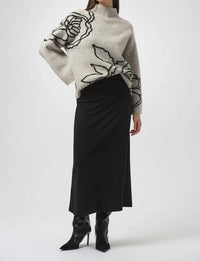 Joseph Ribkoff - Pull On Back Slit Maxi Skirt