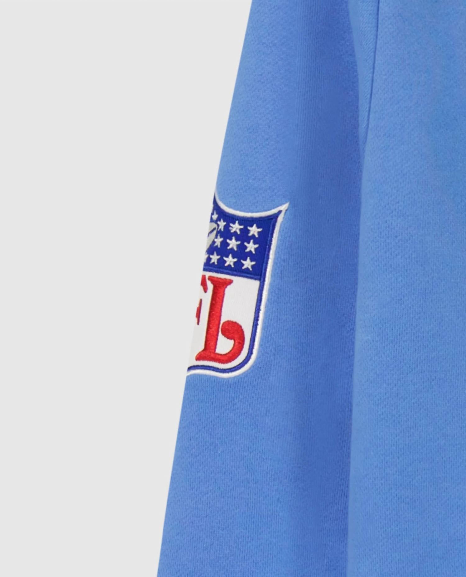 Starter - Men's Houston Oilers Crew Neck Sweatshirt With Zip Pockets