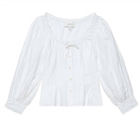 THE GREAT. Women's The Haven Top in true white - women's blouse - view 4