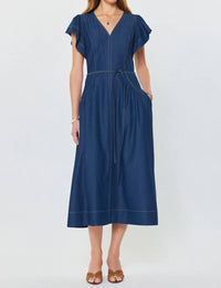 Current Air - Contrast Stitch Midi Dress