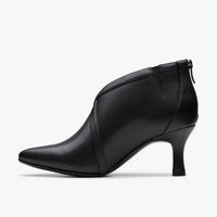 Clarks Women's Kataleyna Sol Leather Ankle Boots in black - women's shoe - detail view