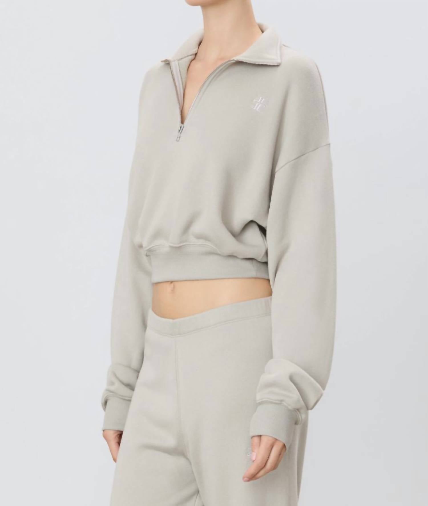 Eterne - Cropped Half-zip Sweatshirt