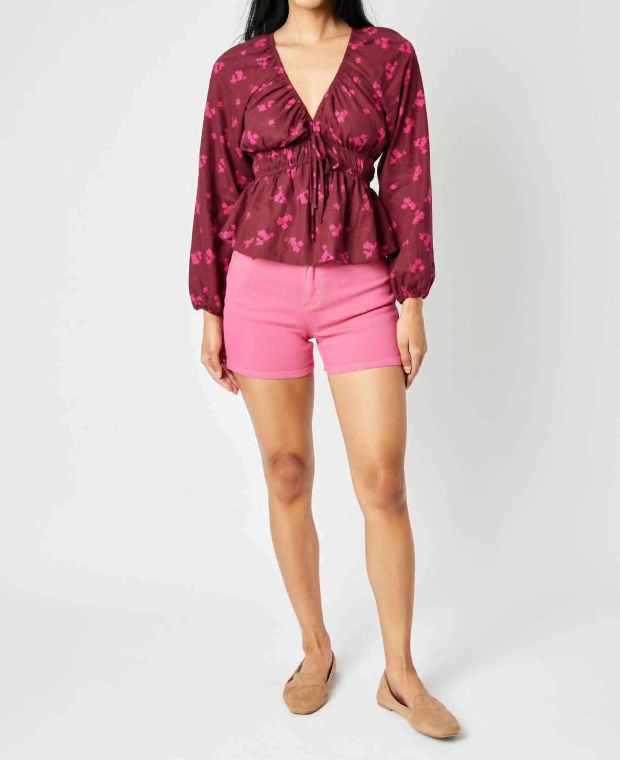 Judy Blue - High Waist Pocket Embroidery Shorts