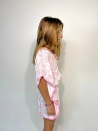 SKEMO Girls' Crystal Code Butterfly Dress in pink - kids' dress - alternate view