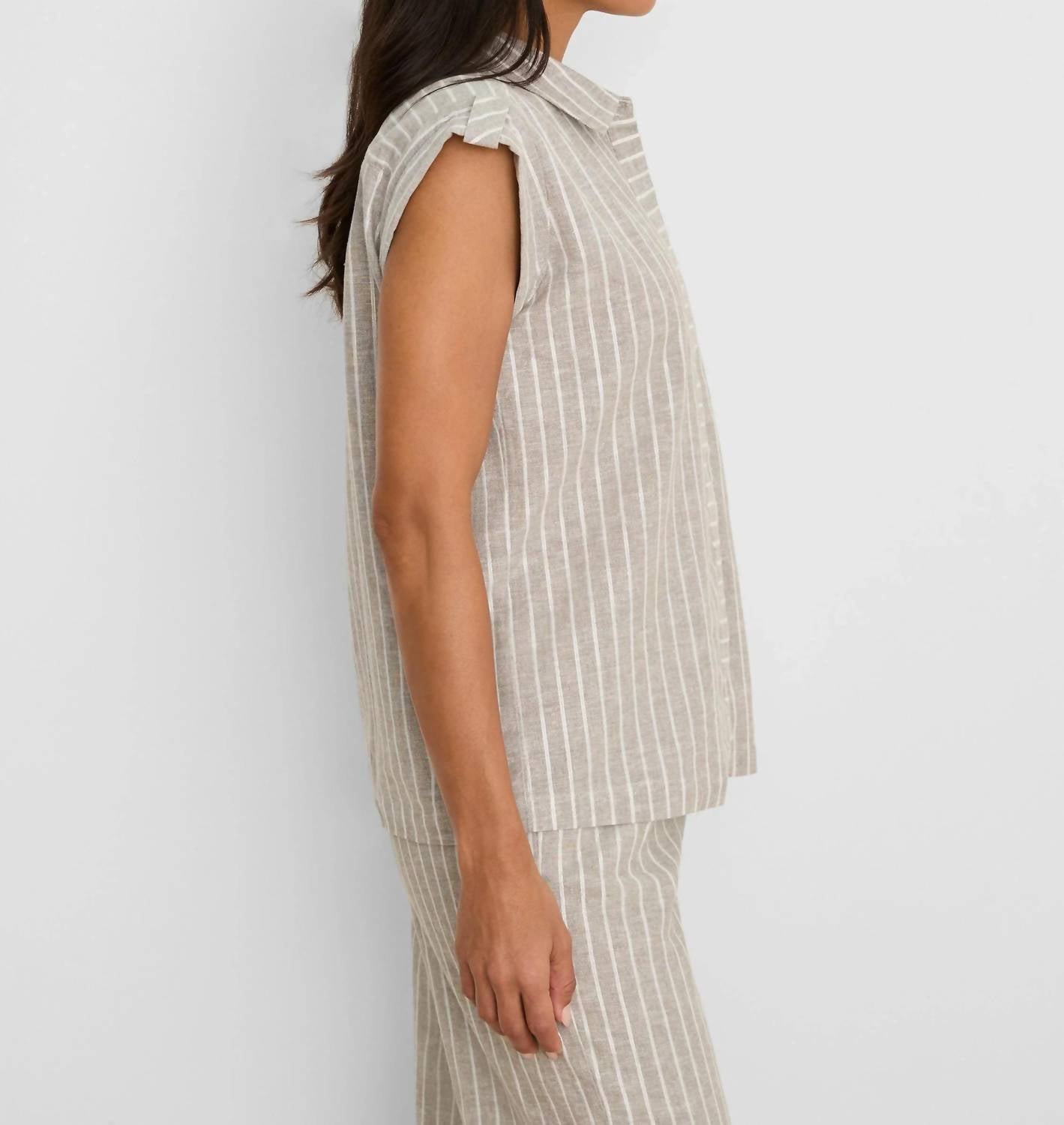 Nic + Zoe - Lurex Linen Resort Shirt