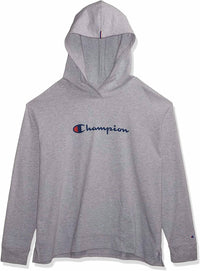 Champion - Women's Logo Jersey Pullover Hoodie