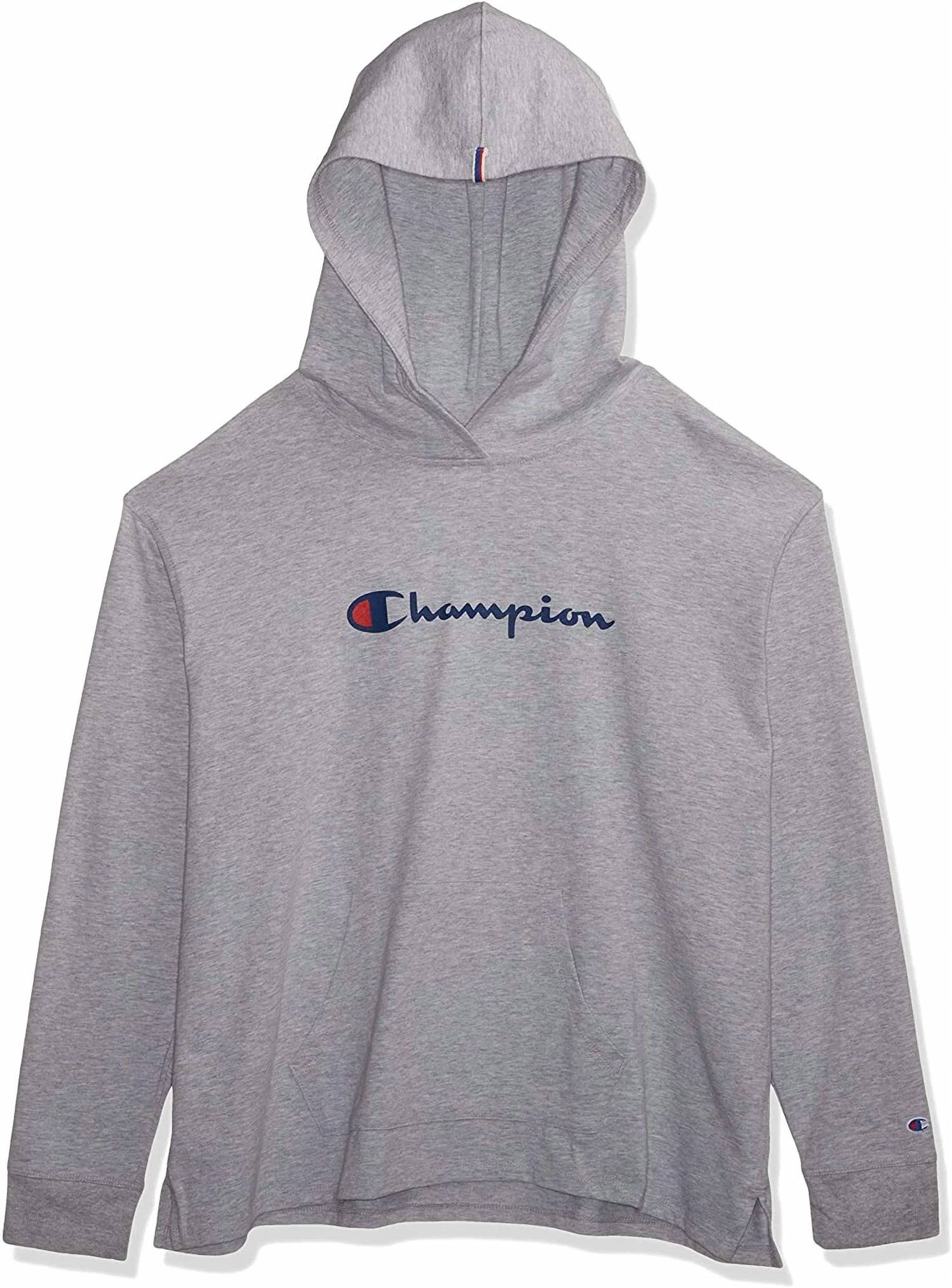 Champion - Women's Logo Jersey Pullover Hoodie