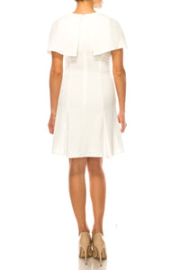 Maison Tara - Built-in Capelet A-line Dress