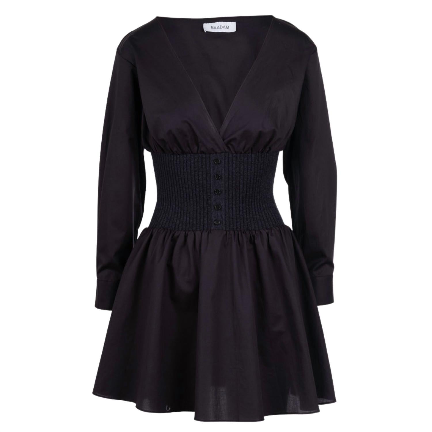Naadam - Cotton Cashmere Mixed Media Mini Dress