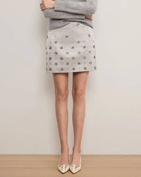 Veronica Beard - Olenna Hand-embroidered Mini Skirt