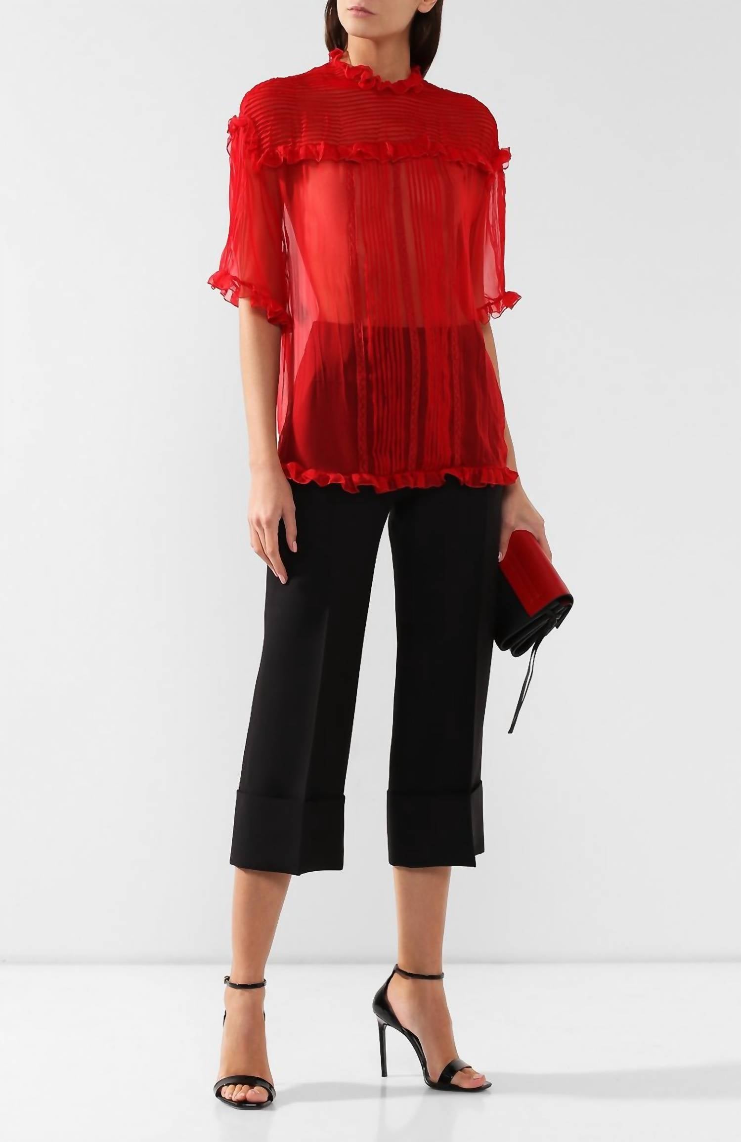 Valentino - Chiffon Ruffle Shirt