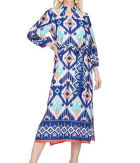Joy Joy - Split Neck Flounce Midi Dress