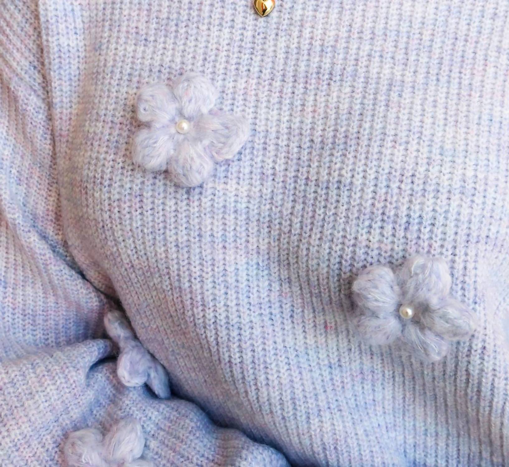 Minkpink - Vera Floral Applique Knit Sweater