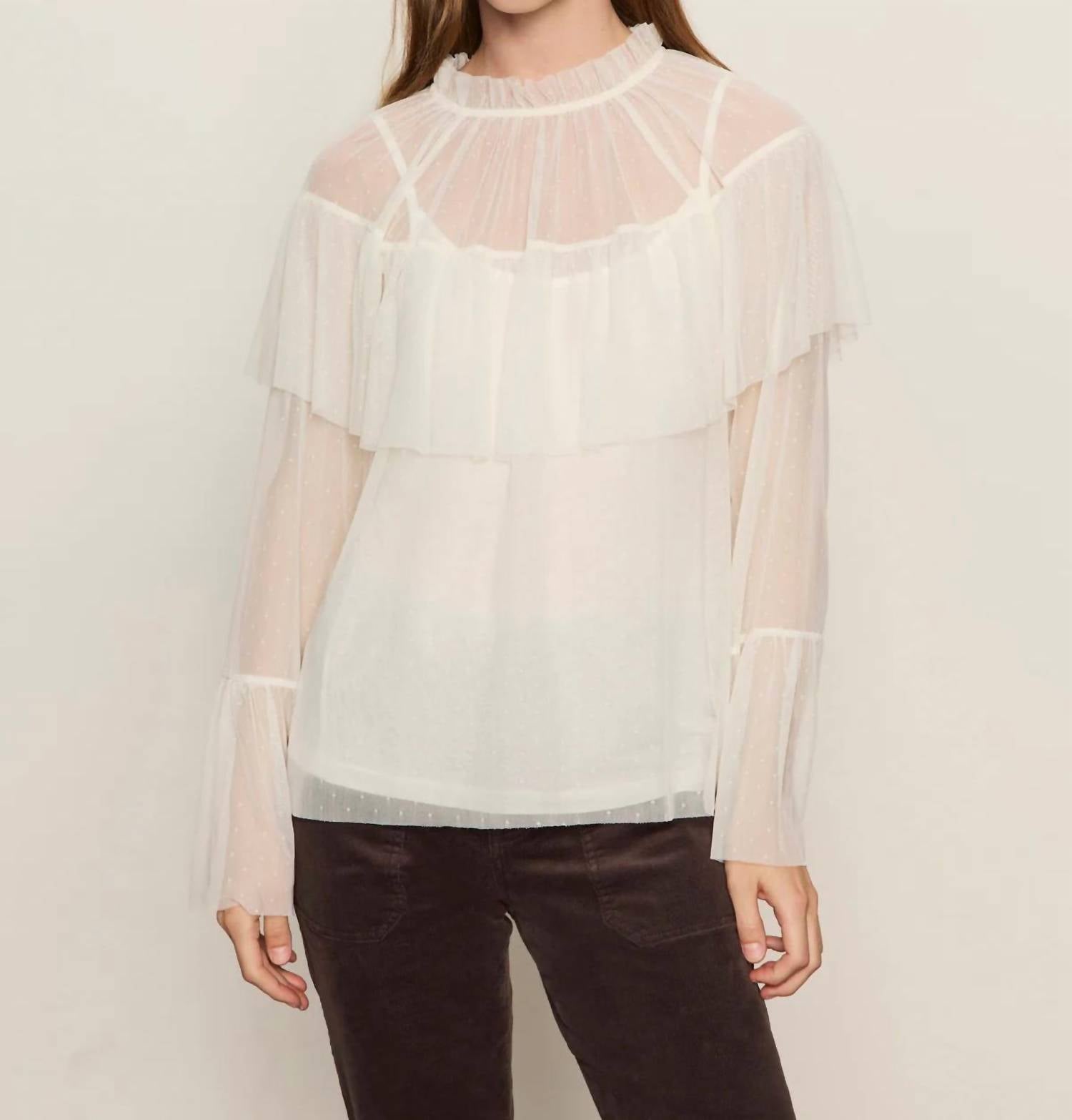 Sanctuary - Ethereal Dotted Mesh Blouse